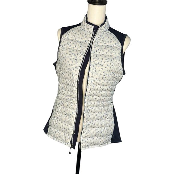 Peter Millar Women's Vest Blue White Medium - Picture 1 of 6